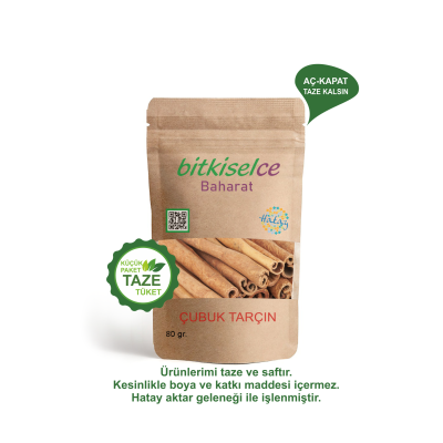 Premium Kalite Hatay'dan Doğal Çubuk Tarçın - Lezzetli ve Sağlıklı Baharat 80 gr.